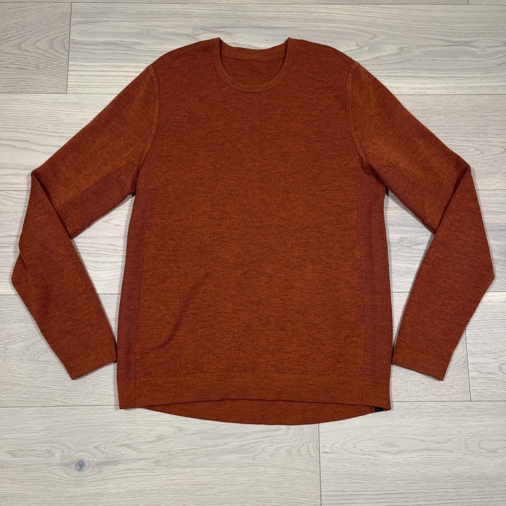 Lululemon M3AXXS Alpine Air Crew Heathered Saffron mens